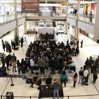 <p>Rockland County Executive Ed Day delivers a speech for the first time ever at the Palisades Center.</p>