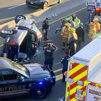 Pinned Pickup Driver Freed In Route 4 Rollover
