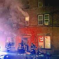 <p>Firefighters were forced into an exterior defensive operation as the flames on Hamilton Avenue in Passaic got heavier.</p>