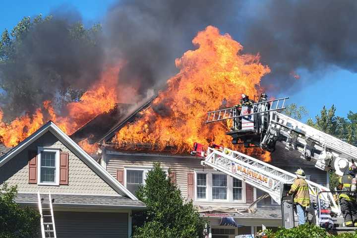 Fire Ravages Mahwah Home