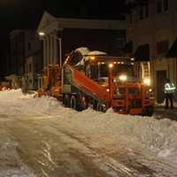 <p>Workers clear snow from the City of Poughkeepsie.</p>