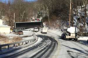 Truck Gets Stuck On Busy Roadway In Putnam Valley