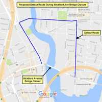 Detour: Stratford Avenue in Bridgeport to Close for Bridge Inspection