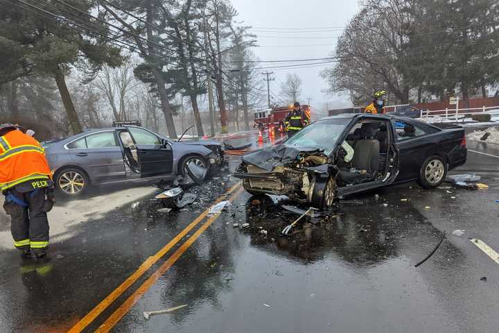 Two Hospitalized After Three-Vehicle Crash In Westport