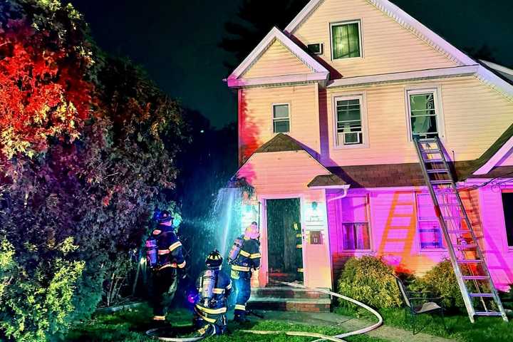 Exterior Fire Enters Hasbrouck Heights Home