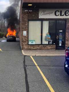 Car Bursts Into Flames At Bardonia Shopping Center, Damages One Business