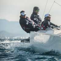 <p>Ricky Doerr of Clifton, center, will be the skipper for Team USA in the Sonar class sailing competition in the upcoming Paralympics in Rio de Janeiro.</p>