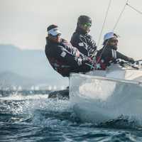 <p>Ricky Doerr, center, will be the skipper for Team USA in the Sonar class sailing competition in the upcoming Paralympics in Rio de Janeiro.</p>