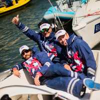 <p>Ricky Doerr, center, and teammates Brad Kendell and Hugh Freund are ready to make a run at a medal in Rio.</p>