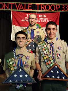 Three Montvale Eagle Scouts Honored