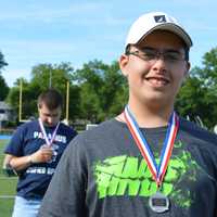 <p>At the first annual Special Olympics Track Meet at Paramus High School Wednesday.</p>