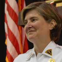 <p>Ridgewood Police Chief Jacqueline Luthcke was sworn in Friday</p>