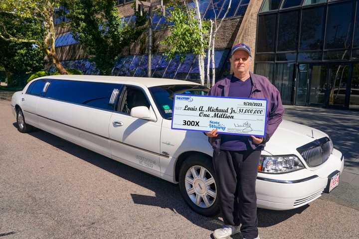 $1M Mass Lottery Winner Rides In Style To Claim His Fortune