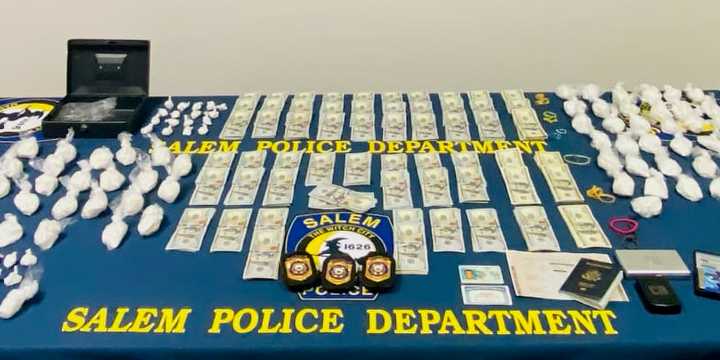 Salem police said they found $100,000 in cocaine and $65,000 in cash at Bryan Brito&#x27;s Salem home last week.