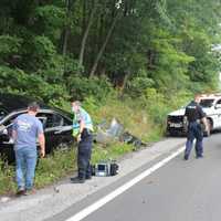 One Hospitalized Following Two-Car Crash Outside Area Restaurant