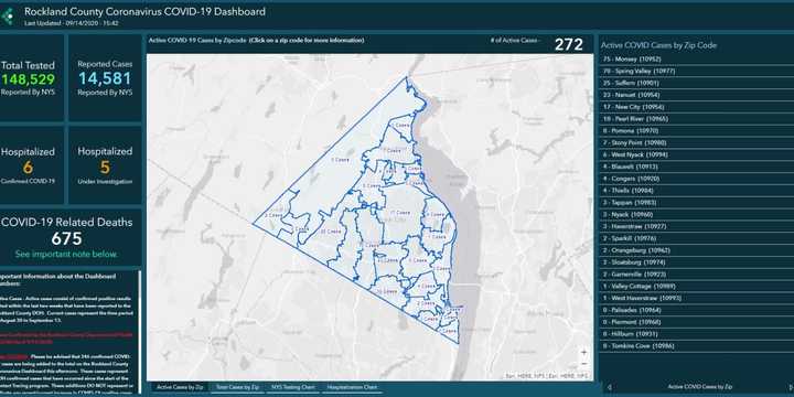 Rockland County has introduced an Active COVID-19 Case Map.