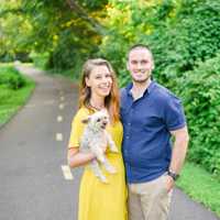 <p>Rachel Hegarty and her fiance.</p>