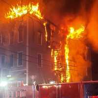 <p>The top floor and roof were quickly engulfed.</p>