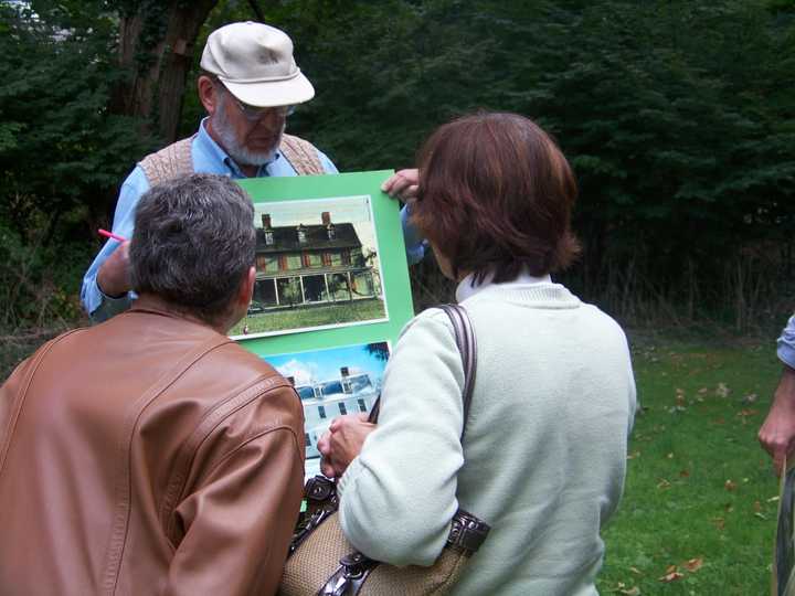 Visitors hear about the Fairfield Museum &amp; History Center from a volunteer. Teens and adult docents are needed and may sign up now for a docent training session.