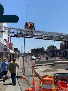 Three Children, Dog Rescued From Roof By Firefighters After Blaze Breaks Out