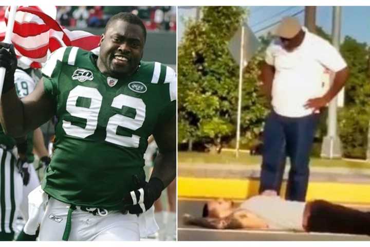 FAKE NEWS: Man Who KO's Roadside Brawler In Viral Video ISN'T Former NY Jet Shaun Ellis