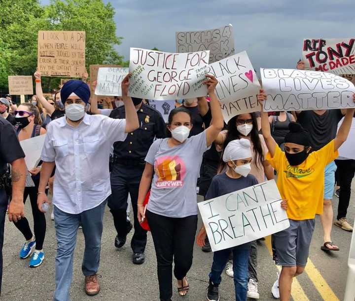 Mayor of Hoboken Ravi Bhalla rallies last Friday.