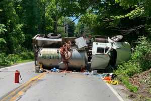 Crash Involving Overturned Truck Leads To Route 22 Closure In Bedford