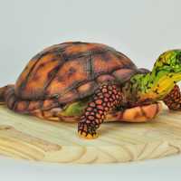 <p>A lifelike-looking turtle cake.</p>