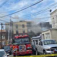 <p>Firefighters were battling a West New York blaze in a two-story home Wednesday morning.</p>