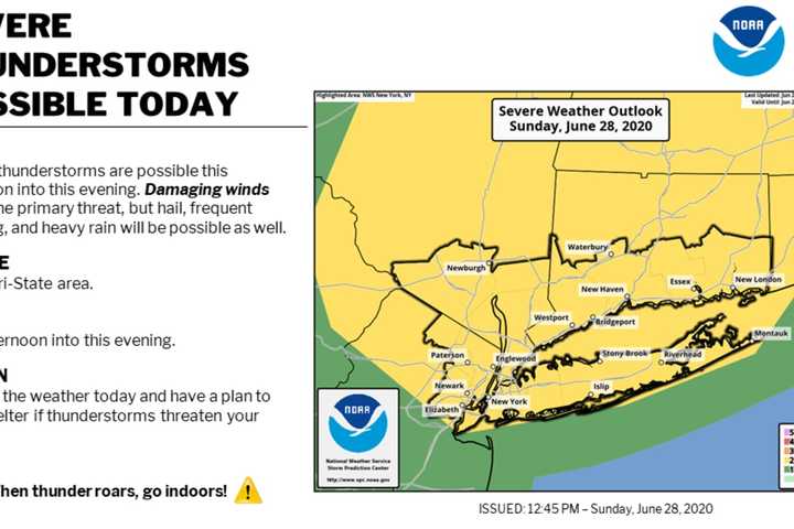 Severe Thunderstorm Watch Issued For Entire Region