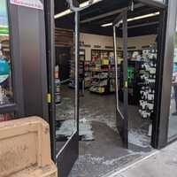 <p>The building housing the gas station&#x27;s convenience store on South River Street in Hackensack remained structurally sound but with significant damage.</p>