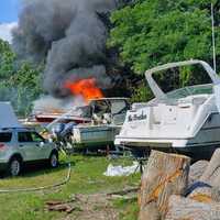 <p>Firefighters were able to contain a fire at an area marina.</p>