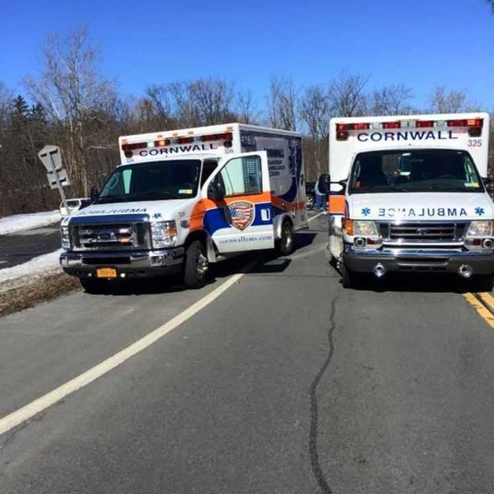 A Cornwall Ambulance was involved in a vehicle crash with another vehicle.