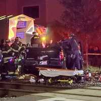HEROES: Pickup Slammed By Train In Hackensack, Firefighters Free Trapped Driver