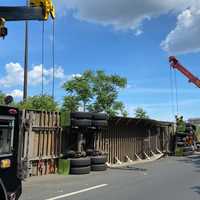 Tractor-Trailer Tips On Route 80 Turnpike Exit