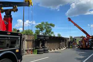 Tractor-Trailer Tips On Route 80 Turnpike Exit