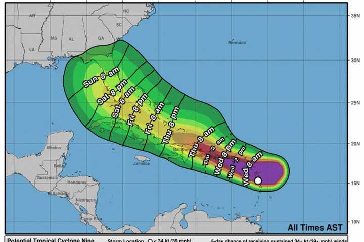 Tropical System With Uncertain Long-Range Track Nears US Coast