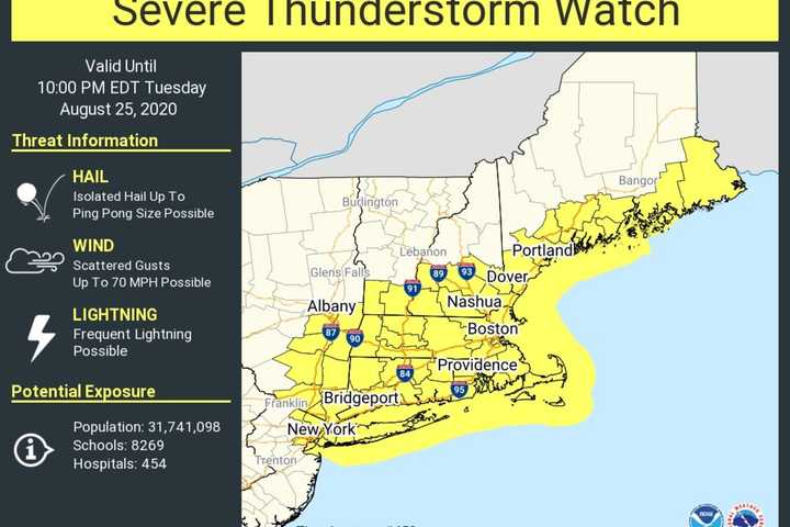 Severe Thunderstorm Watch Now In Effect For Region