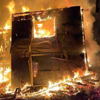 <p>An overnight fire destroyed a vacant building in Chappaqua</p>