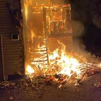 <p>An overnight fire destroyed a vacant building in Chappaqua</p>