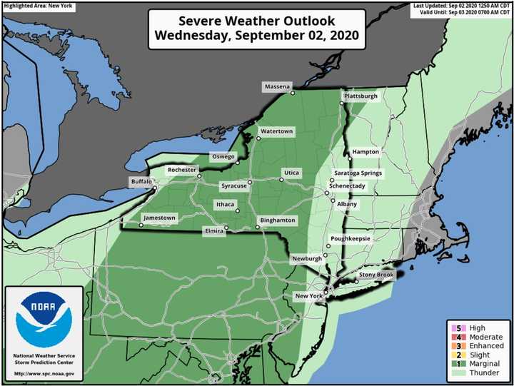 A look at the storm system on Wednesday, Sept. 2.