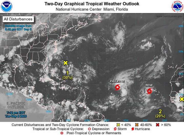 A look at Pauline and Renee churning in the Atlantic.