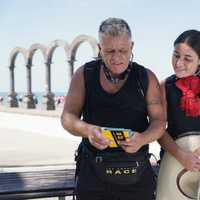 <p>Chris Foster and Mary Cardona-Foster in the season premiere of "The Amazing Race," which kicks off in&nbsp;Puerto Vallarta, Mexico, Wednesday, March 13, at 9:30 p.m. on CBS and Paramount+.</p>