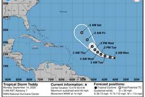 Newly Named Tropical Storm Teddy Expected To Become Hurricane