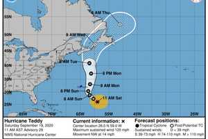 Here's New Projected Timing, Track For Hurricane Teddy, How It Will Affect Parts Of Region