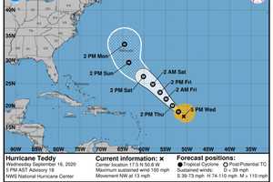 Teddy Upgraded To Hurricane Status, Newly Released Path Takes Storm Toward Northeast