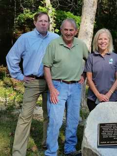 Plaque Dedicated At Leon Levy Preserve