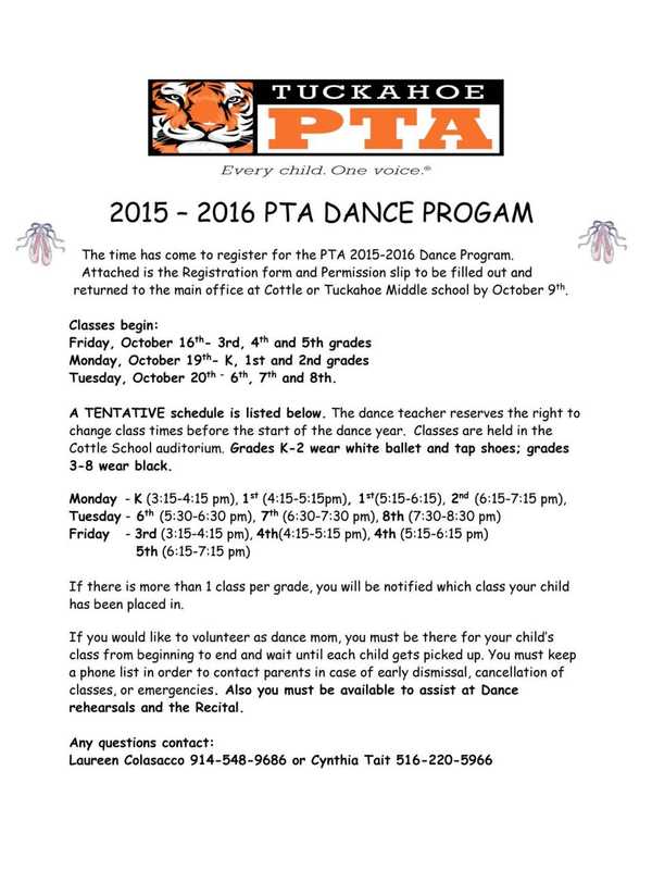 Tuckahoe PTA Dance Program Launches Registration