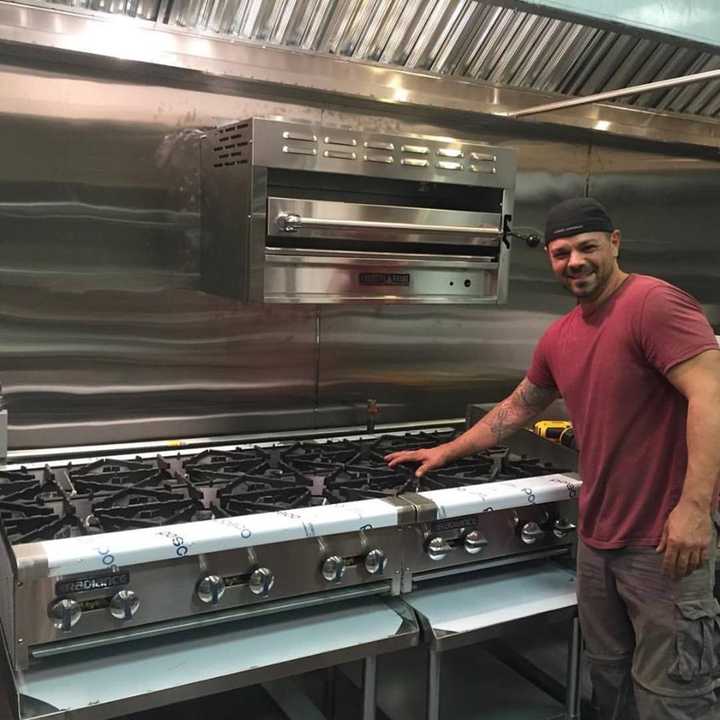 Anton Testino in the kitchen of Axtons in Pompton Lakes.