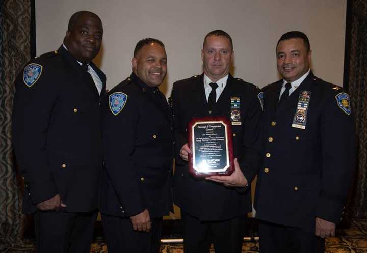 The Port Authority Police Department George Washington Bridge Command received the Courage and Compassion award at a Vantage Health System fundraiser in Wyckoff.